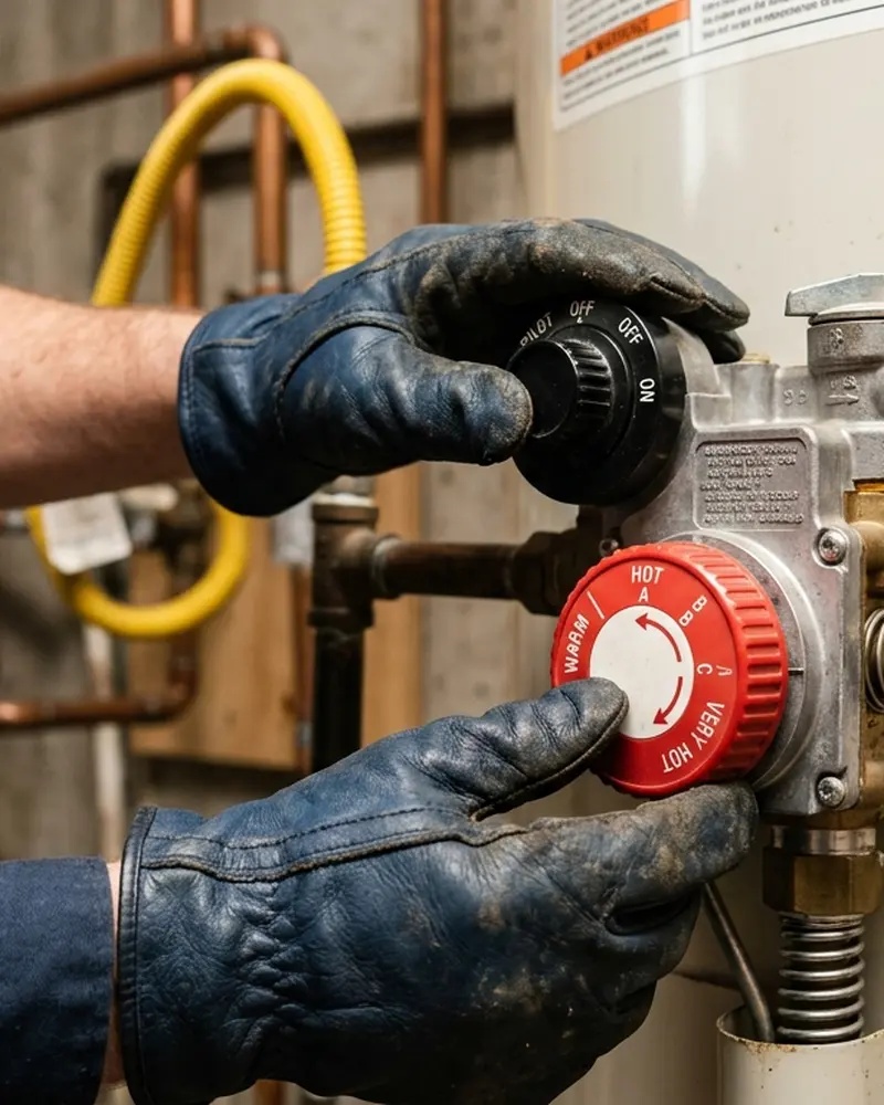 Close-up of Emergency Plumbing work by Water Heater Jockey in Ballston Lake